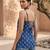 Blue cotton printed top for women