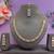 Pink color rhodium plating festive wear designer necklace set