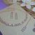 Pink color rhodium plating festive wear designer necklace set