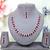 Maroon color rhodium plating festive wear designer necklace set