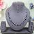 Blue color rhodium plating festive wear designer necklace set