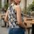 Blue cotton printed top for women