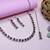 Purple color rhodium plating festive wear designer necklace set