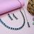 Green color rhodium plating festive wear designer necklace set