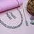 White color rhodium plating festive wear designer necklace set
