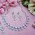 Purple color rhodium plating festive wear designer necklace set