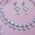 Purple color rhodium plating festive wear designer necklace set