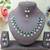 Green color rhodium plating festive wear designer necklace set