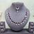 Maroon color rhodium plating festive wear designer necklace set