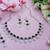 Maroon color rhodium plating festive wear designer necklace set