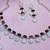 Maroon color rhodium plating festive wear designer necklace set