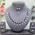 Blue color rhodium plating festive wear designer necklace set