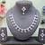 Pink color rhodium plating festive wear designer necklace set