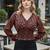 Multicolor polyester printed top for women