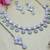 Pink color rhodium plating festive wear designer necklace set
