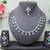 Green color rhodium plating festive wear designer necklace set