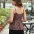Brown cotton printed top for women