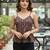 Brown cotton printed top for women