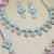Green color rhodium plating festive wear designer necklace set