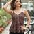 Brown cotton printed top for women