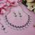 Purple color rhodium plating festive wear designer necklace set