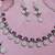 Purple color rhodium plating festive wear designer necklace set