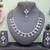 White color rhodium plating festive wear designer necklace set