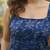 Blue cotton printed top for women