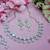 White color rhodium plating festive wear designer necklace set