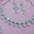 White color rhodium plating festive wear designer necklace set