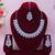 Purple color rhodium plating festive wear designer necklace set