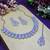 Purple color rhodium plating festive wear designer necklace set