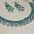 Green color rhodium plating festive wear designer necklace set