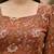 Orange cotton printed top for women