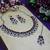 Maroon color rhodium plating festive wear designer necklace set