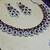 Maroon color rhodium plating festive wear designer necklace set