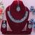 Blue color rhodium plating festive wear designer necklace set