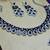 Blue color rhodium plating festive wear designer necklace set