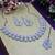 Pink color rhodium plating festive wear designer necklace set