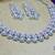 Pink color rhodium plating festive wear designer necklace set