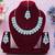 Green color rhodium plating festive wear designer necklace set