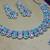 Green color rhodium plating festive wear designer necklace set