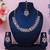 Purple color rhodium plating festive wear designer necklace set