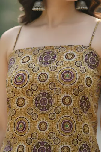 multicolor cotton printed top for women