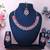 Pink color rhodium plating festive wear designer necklace set