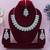 White color rhodium plating festive wear designer necklace set