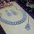 White color rhodium plating festive wear designer necklace set