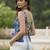 Blue cotton printed top for women