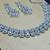 White color rhodium plating festive wear designer necklace set
