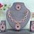 Maroon color rhodium plating festive wear designer necklace set